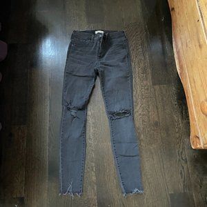 High-rise Black Madewell Skinny Jeans